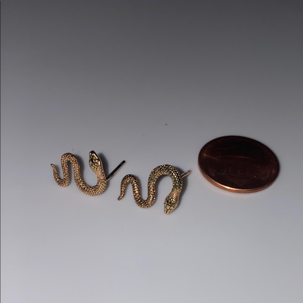 Gold Plated Snake Earrings